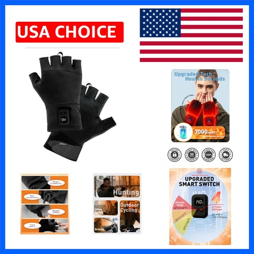 Heated fingerless gloves - heated,