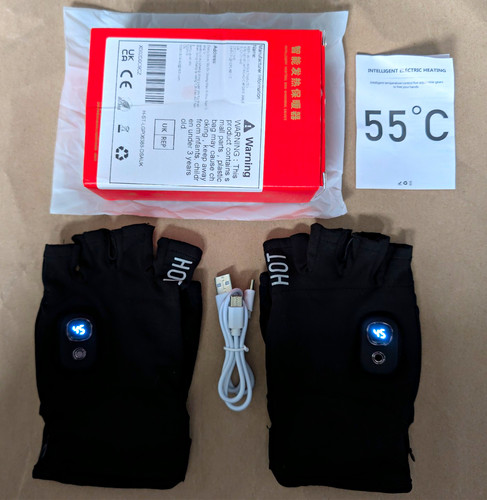 Fingerless battery heated - fingerless,