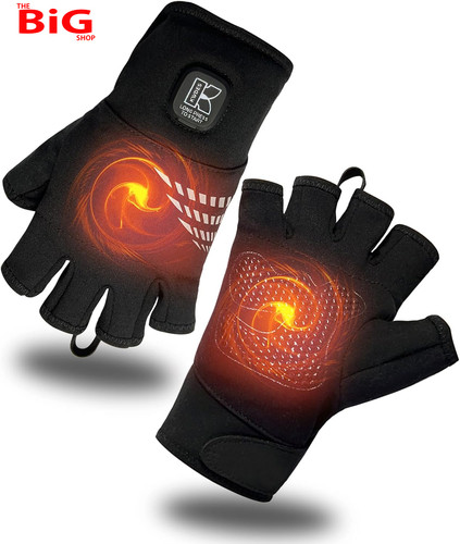 Heated gloves fingerless for - heated,