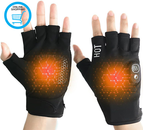 Rechargeable heated fingerless - heated,